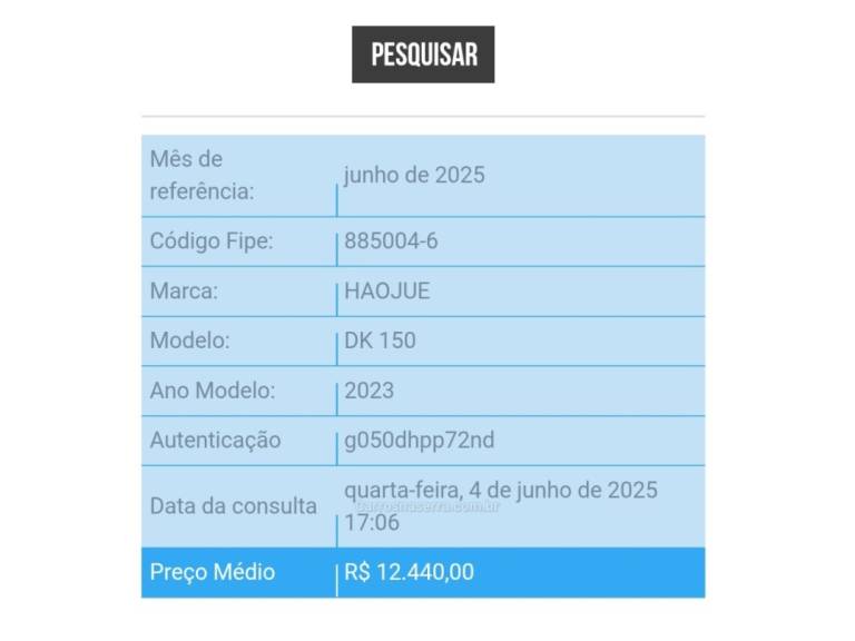 HAOJUE - DK - 2022/2023 - Vermelha - R$ 11.999,00